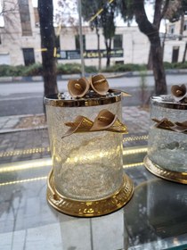 تصویر ست بانکه برنجی گل لیلیوم 