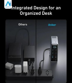 تصویر هاب شارژ و تصویر 14 پورت انکر Anker Prime 14-in-1 Charger Docking Station with 160W Max Output, Dual 4K Displays - مدل A83B6 