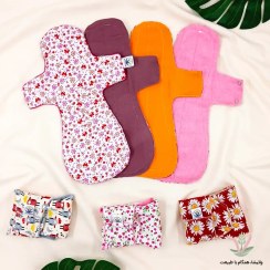 تصویر پد نوار بهداشتی پارچه ای نخی سایز پنج ( قاعدگی شبانه) 