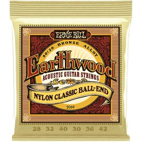 تصویر Ernie Ball Earthwood 80/20 Bronze Folk Nylon Ball-End - 2069 