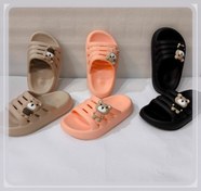 تصویر دمپایی بچگانه ویونا سایز ۲۵-۳۲ رنگ مشکی و کرم 