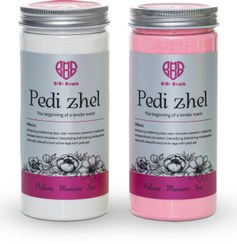 تصویر پدی ژل 1/6 کیلویی با حلال بی بی بمب/آبرسان و نرم کننده برای رفع خشکی و ترک پا - صورتی 