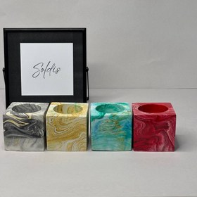 تصویر جاشمعی مکعبی - قرمز 