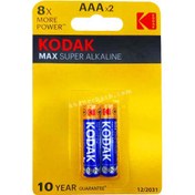 تصویر باتری نیم قلمی آلکالاین کداک مدل Kodak Max Super 