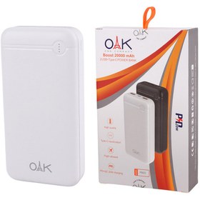 تصویر پاوربانک 20 هزار OAK مدل PB20 OAK PB20 QC PD 20W 20000mAh Fast PowerBank