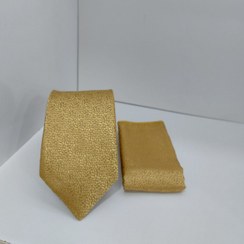 تصویر کراوات طرح دار طلایی 