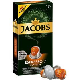 تصویر کپسول قهوه جاکوبز مدل اسپرسو کلاسیک 7 بسته 10 عددی Jacobs 02356