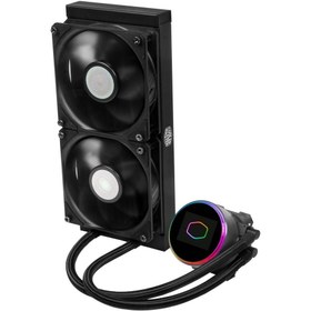 تصویر خنک کننده مایع پردازنده کولر مستر MASTERLIQUID ML240 VIVID ARGB BLACK Cooler MASTERLIQUID ML240 VIVID A-RGB BLACK CPU Liquid Cooler