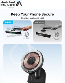 تصویر پایه نگهدارنده مگنتی و شارژر بیسیم انکر مدل A2216 