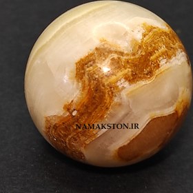 تصویر گوی مرمر قطر3 با پایه چوبی marble ball r3