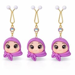 تصویر گیره روسری عروسکی آویزدار کهن- بسته ۳ عددی-طرح 13 