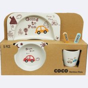 تصویر ظرف غذای بامبو نوزادی برند Coco – سالم، سبک و ایده‌آل برای شروع غذاخوری کودک 