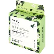 تصویر بیول صابون صورت آرایش پاک کن 100 گرم درخت چای پوست چرب BIOL 