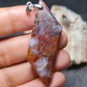 تصویر گردن آویز سنگ عقیق شجر طبیعی اصل خراسانی کد 27508 