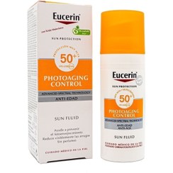 تصویر ضد افتاب اوسرین اصل آلمان ضد لک و ضد پیری فلوئید فتوژنیک کنترل Eucerin 