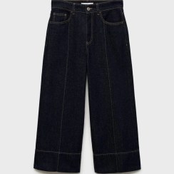 تصویر شلوار جین گشاد و کوتاه زنانه منگو MANGO 