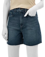 تصویر شلوارک جین زنانه آبی تیره سرژه Serge کد 229153 