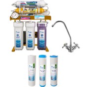 تصویر دستگاه تصفیه کننده آب اس اس وی مدل MaxGold 2W X1150 به همراه دستگاه تصفیه آب و فیلتر تصفیه آب بسته 3 عددی 