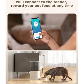 تصویر غذا خوری گربه و سگ مارک UIOOQ مدل PE-B01 AUTOMATIC PET FEEDER WITH WIFI