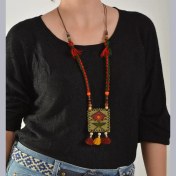 تصویر گردنبند گلیمی دستبافت | خرید و قیمت از رونیاس شاپ 