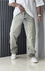 تصویر نام محصول : شلوار جین بگ مردانه رنگ آبی گازوئیلی روشن 