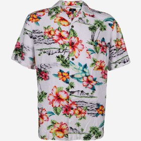 تصویر پیراهن مردانه طرحدار هاوایی 