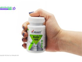 تصویر قرص بیوتین 1000 ایکس مارت 60 عدد X Mart Biotin 1000 mcg 60 Tabs