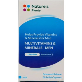 تصویر مولتی ویتامین و مینرال آقایان بالای 50 سال نیچرز پلنتی 60 کپسول Multivitamins And Minerals For Men 50 Plus Natures Plenty 60Caps