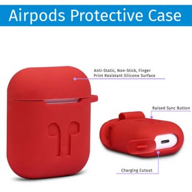 تصویر کاور کیس سیلیکونی ایرپاد Apple Airpods 2/1 silicone case cover Apple Airpods 2/1