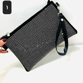 تصویر کیف مجلسی زنانه تمام نگین بغلی 