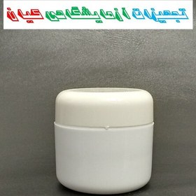 تصویر قوطی کرم 15 گرم دو لایه سفید پلاستیکی - بسته 25 عددی 