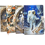 تصویر دفتر خاطرات قفل دار طرح فضانورد Astronaut Secret Diary Notebook With Lock