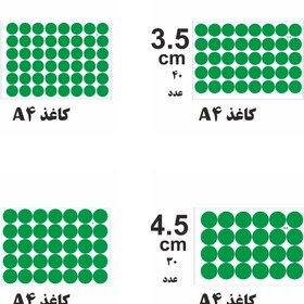 تصویر هر برگه برچسب A4 با چاپ و برش اختصاصی(حداقل سفارش با برش رایگان ، ۵ برگه میباشد ) 