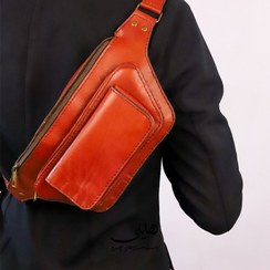 تصویر کیف کمری چرمی دست‌دوز کد ۰۴۵ 