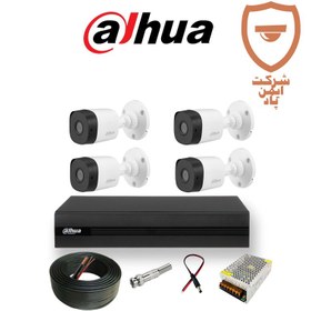 تصویر پکیج 4 دوربین مداربسته داهوا اسمارت و هوشمند وارداتی کاملB1A21P ا Dahua B1A21P Security Package 2MP 1080P Dahua B1A21P Security SMART Package