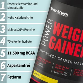 تصویر مس گینر پاور 4.750 کیلوگرم بادی اتک BODY ATTACK POWER WEIGHT GAINER 4750g