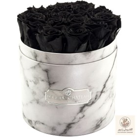 تصویر Black Eternal Roses in White Marble Box | کد: ZNB-1IYY 
