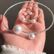 تصویر ست بدلیجات تنیسی مروارید 