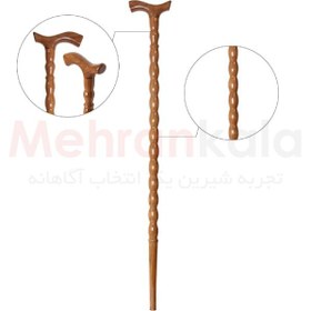 تصویر عصای پیاده روی چوبی مدل Reelcane Reelcane wooden cane