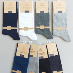 تصویر جوراب کلاسیک مردانه ساده تک رنگ bossin Mens classic simple single color bossin socks