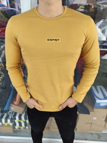 تصویر تیشرت آستین بلند خردلی اسپریت Spirit long sleeve t-shirt