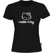 تصویر تی شرت آستین کوتاه زنانه نوین نقش طرح Kitty کد AL11 
