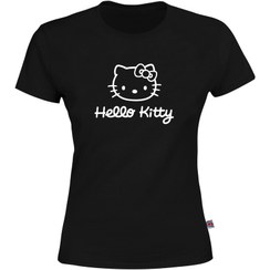 تصویر تی شرت آستین کوتاه زنانه نوین نقش طرح Kitty کد AL11 