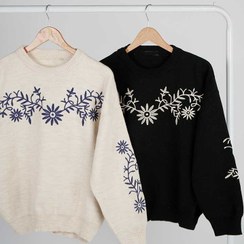 تصویر بافت گلدوزی - مشکی 