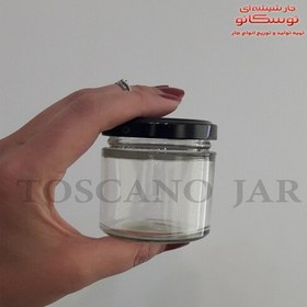 تصویر شیشه خاویاری سایز 1 با در طلایی 