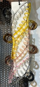 تصویر کیلیپس مو رنگی شفاف زنانه طرح آلفا - صورتی 