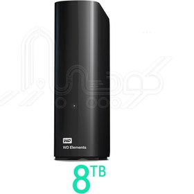 تصویر هارد اکسترنال وسترن دیجیتال سری Elements Desktop ظرفیت 8 ترابایت WESTERN DIGITAL ELEMENTS DESKTOP 8 TB