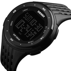 تصویر ساعت ورزشی دیجیتال مردانه با بند لاستیکی و ضد آب مدل 1219 برند skmei Men's Water Resistant Rubber Digital Sport Watch 1219