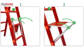 تصویر نردبان 6 پله 2تکه اسانکار 