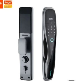 تصویر دستگیره هوشمند لوته اثرانگشتی مدل Tuya فول اتومات قفل هوشمند برند smart lock لمسی v200 قفل دیجیتال تویا هوشمند سازی 